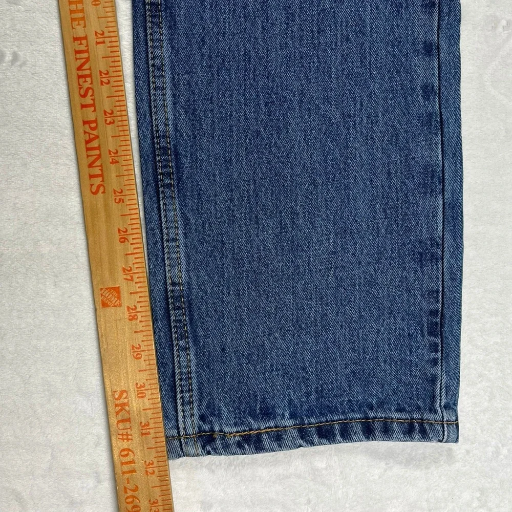 Levi's 505 Regular Fit Mens 33x32 Blue Straight Leg Cotton Jeans 00505-4891